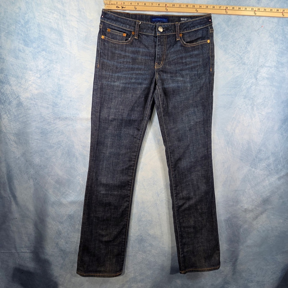 Martin + Osa Womens Bootcut Jeans Dark Wash Indigo‎ Blue Size 29 Long 2824